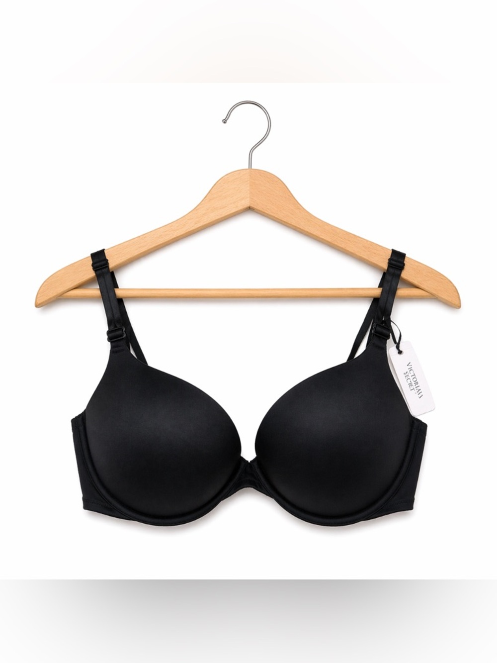 Victoria’s Secret Miraculous Push-Up Bra Black 34D NWT Sexy Lift Feminine